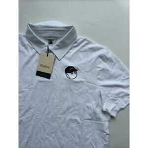 Malbon Golf Men Fairway Baldwin Polo White Medium